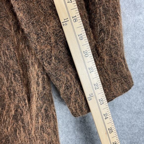 Vintage Jules Tournier Coat Jacket Womens 14 Brown Mohair Made In France 70s - Picture 11 of 16